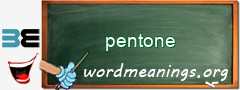 WordMeaning blackboard for pentone